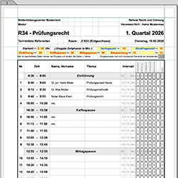 Voll automatisierte Zeitfolge-Tabelle mit "Knopf-Funktionen" 2026